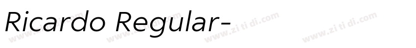 Ricardo Regular字体转换
